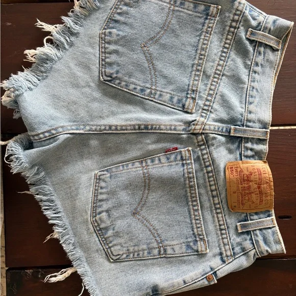 Distressed Denim Shorts - Picture 2 of 4
